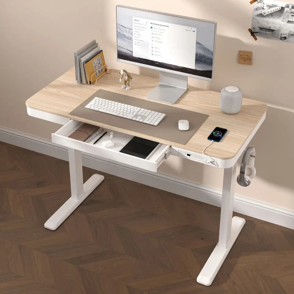 9Space Smart Standing Desk With Drawers & USB Charger Ports