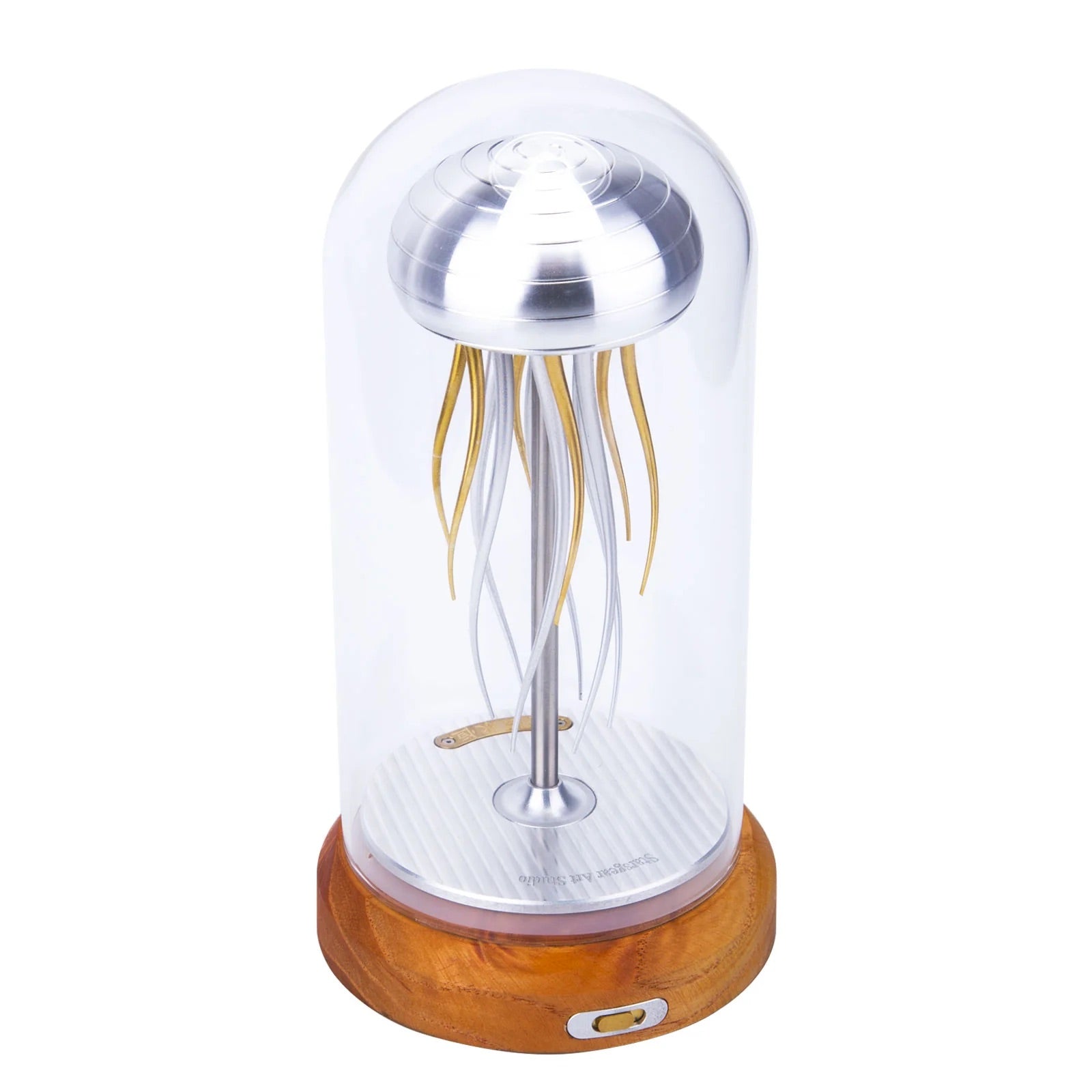 Mechanical Metal Jellyfish With Kinetic Sculpture Rhythm